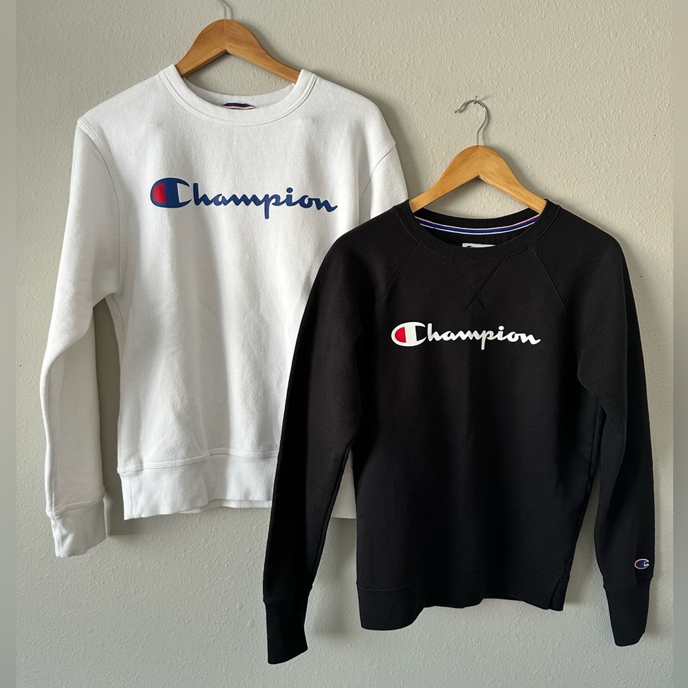 Vintage Champion Black & White Sweatshirt Bundle Size Small